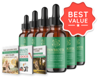 PawBiotix 6-bottle package with 3 free bonus guides and free shipping